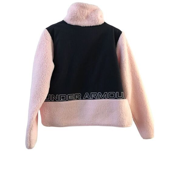 Under Armor Sherpa Women’s Pink Jacket Size Large - Picture 2 of 4